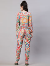 Multicolor Floral Print Co-Ord Set - Elganza