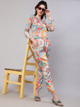 Multicolor Floral Print Co-Ord Set - Elganza