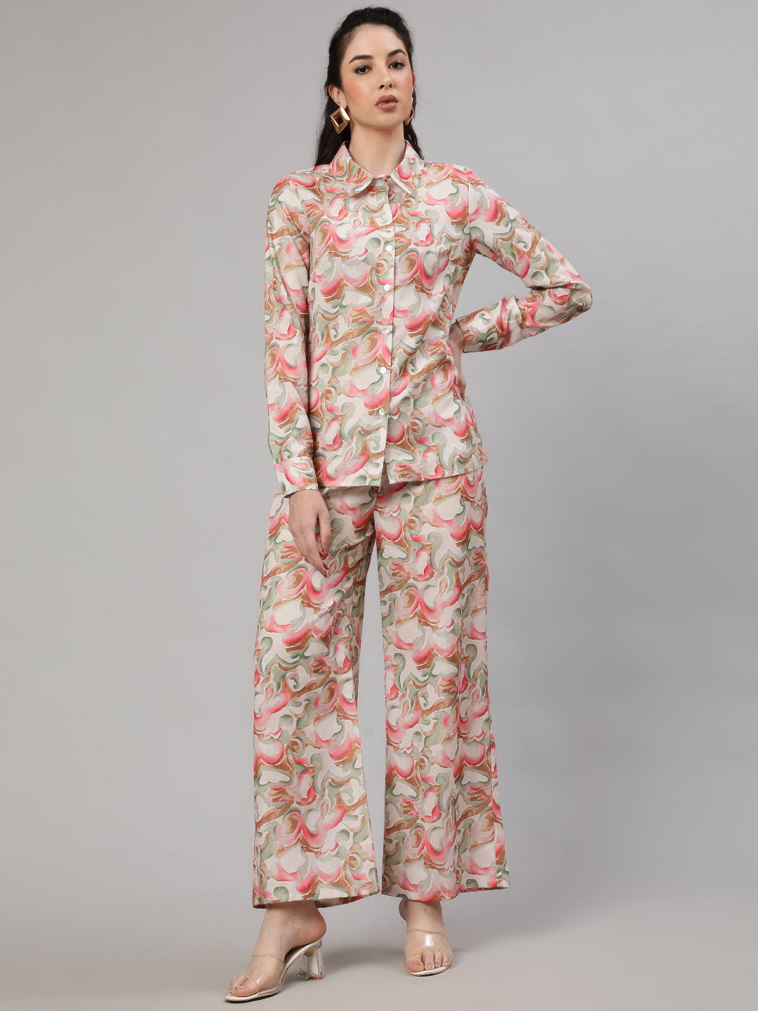 Multicolor Printed Co-ords Set - Elganza