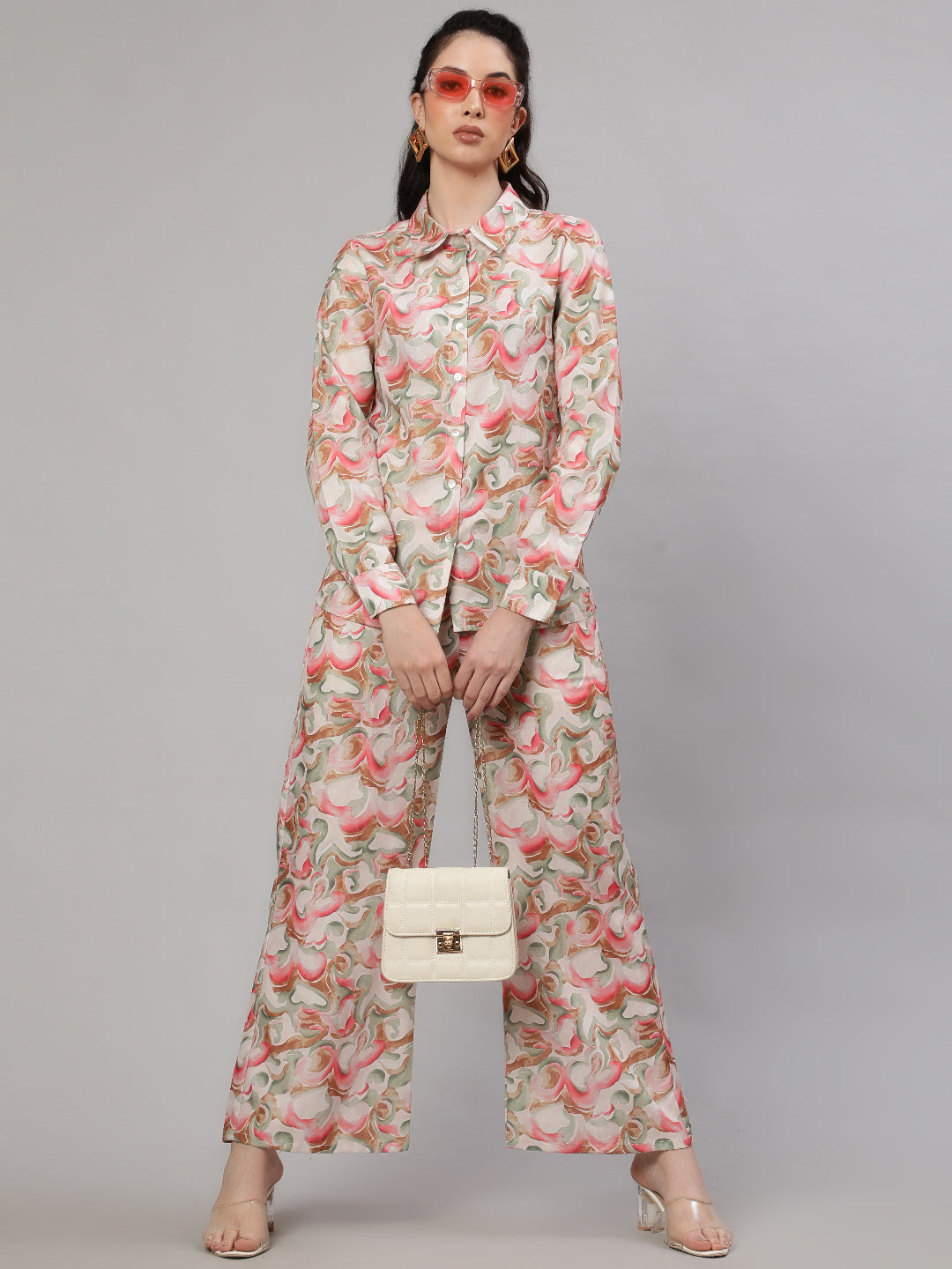 Multicolor Printed Co-ords Set - Elganza