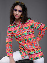 Multicolor Floral Print Shirt - Elganza