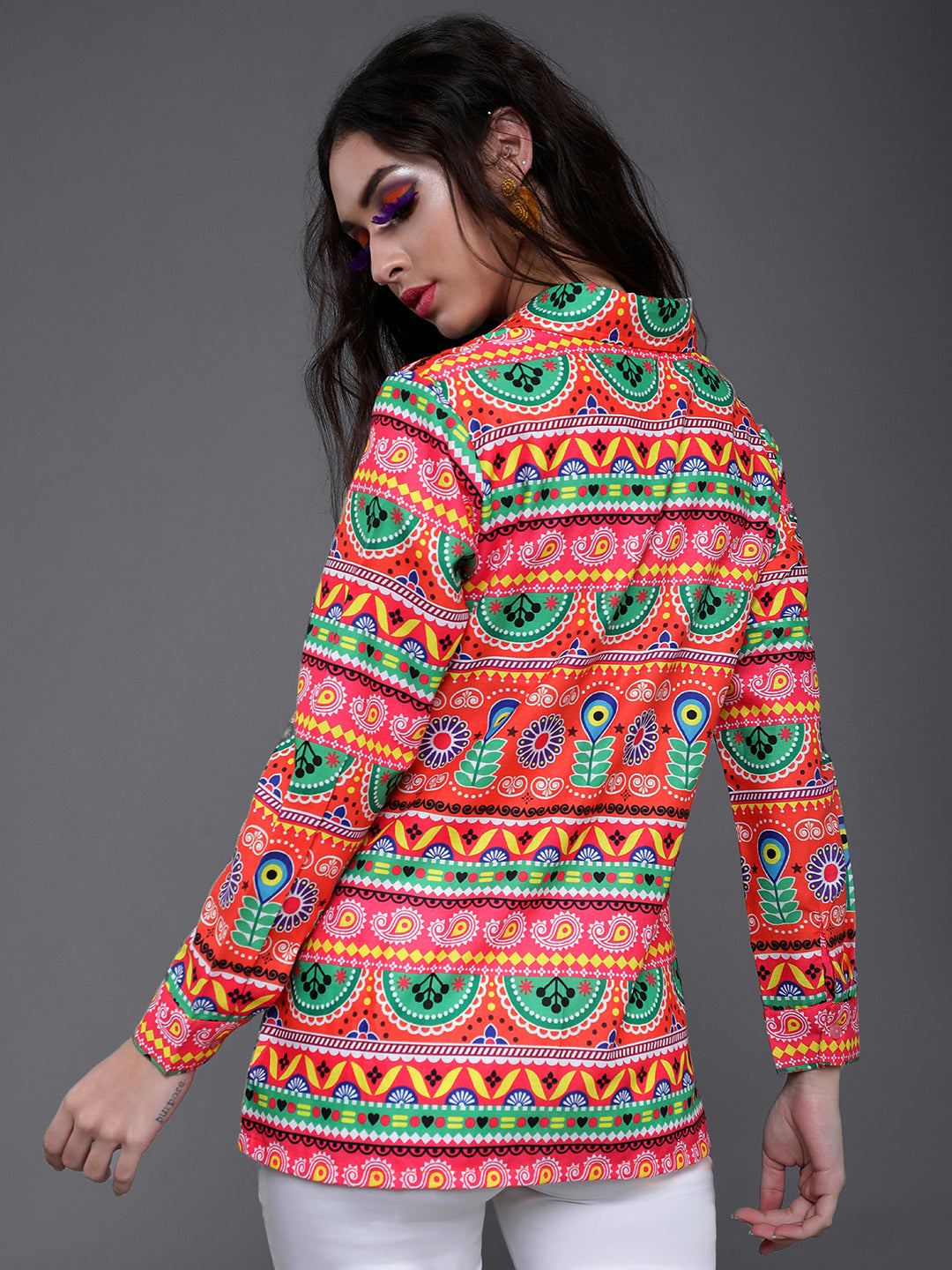 Multicolor Floral Print Shirt - Elganza