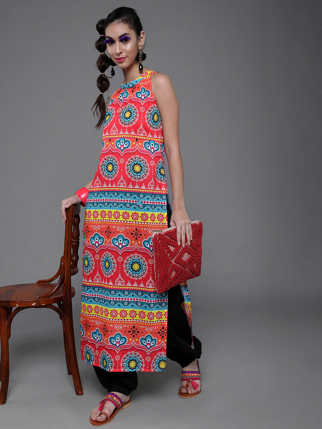 Couple Combo- Orange Truck Art Kurta combo - Elganza