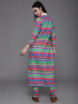 Multicolor Floral Print Jacket - Elganza