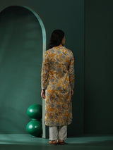 Cream Ethnic Motifs Kurta - Elganza