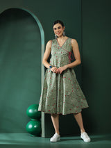 Pastel Green Bandhani Print Couple Combo Set - Elganza