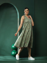 Pastel Green Bandhani Print Couple Combo Set - Elganza