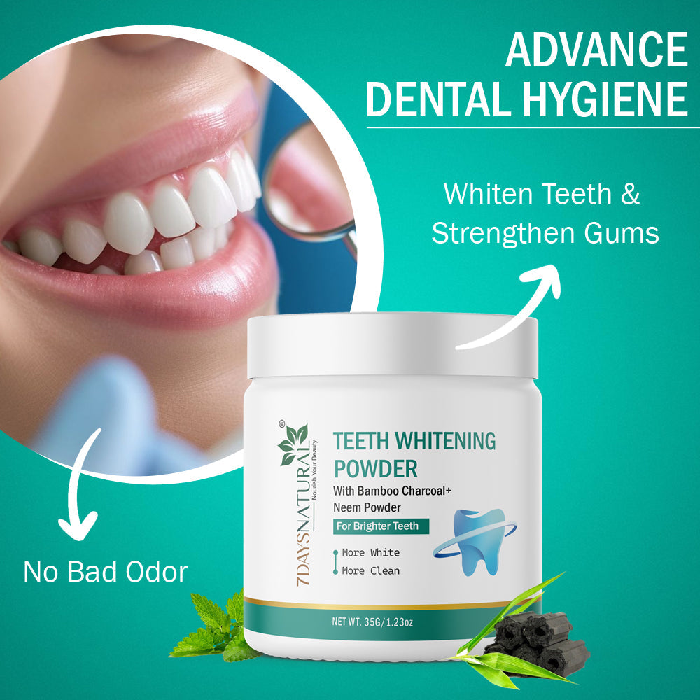 7Days Natural Activated Teeth Whitening Powder - Enamel Safe Teeth Whitener - 100g image 5