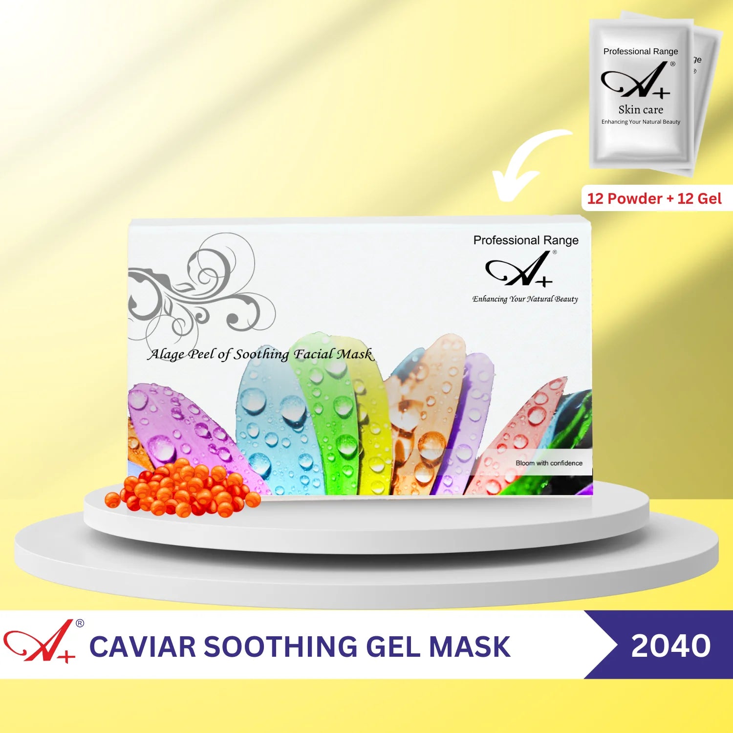A+ 2040 Caviar Soothing Gel Mask (12 Powder + 12 Gel) image 1