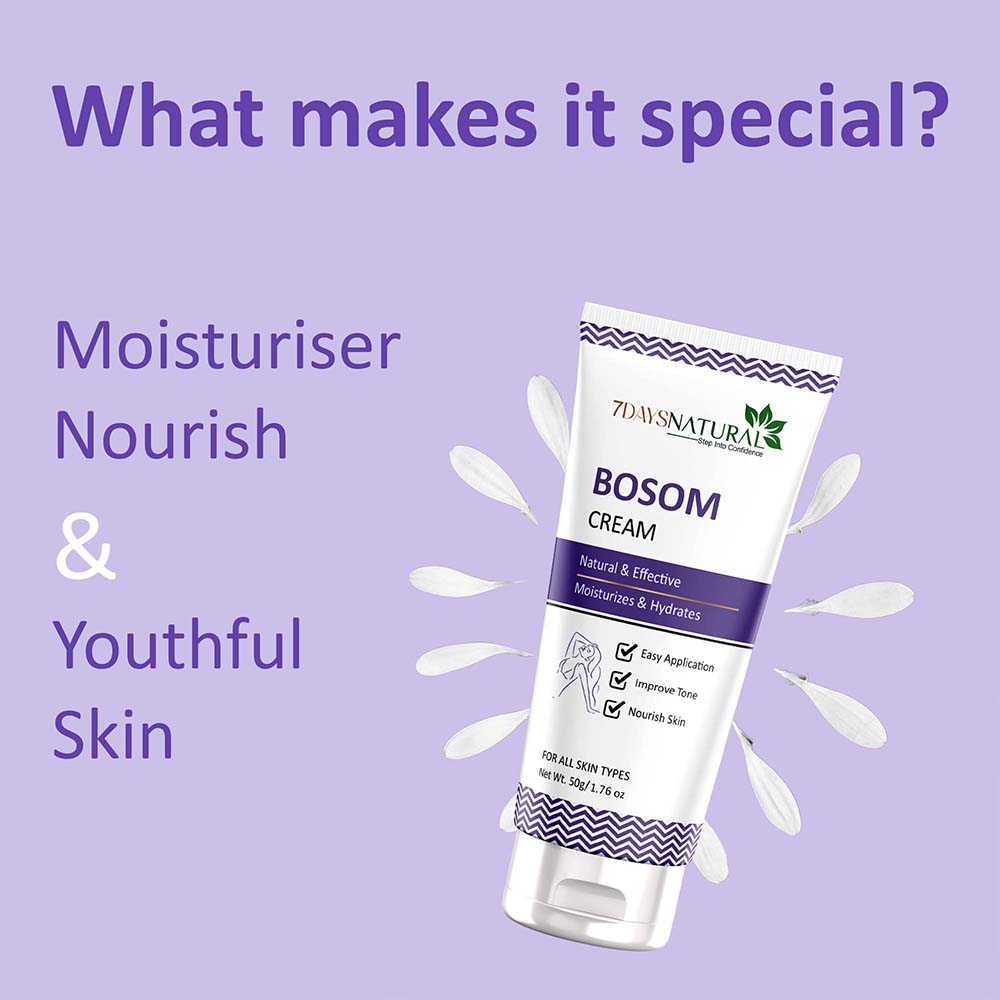 Bosom Cream and Capsules Combo Offer | 7Days Natural image 3