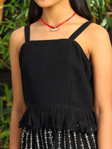 Black Embroidered Clothing Set - Elganza