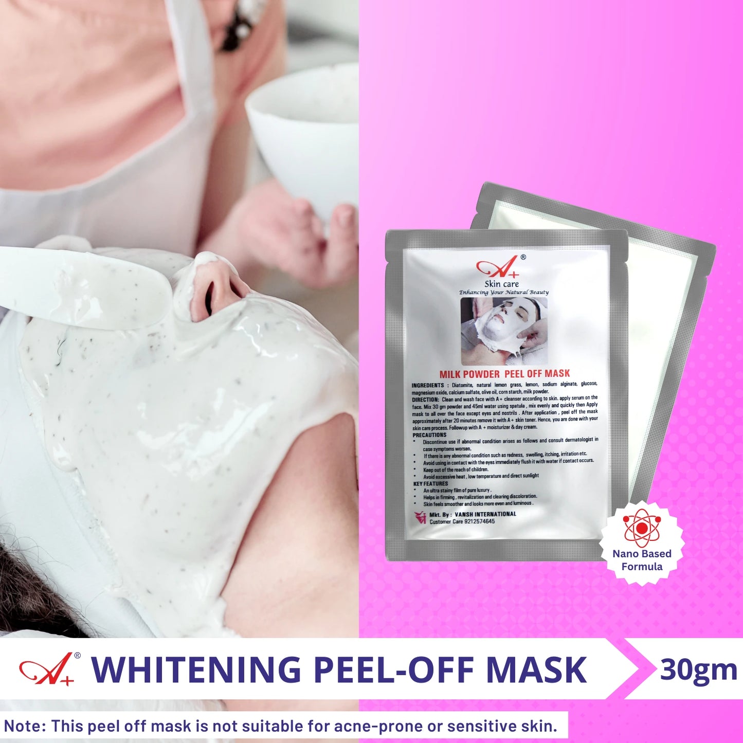 A+ Whitening Peel-Off Mask (Pack of 2) image 1