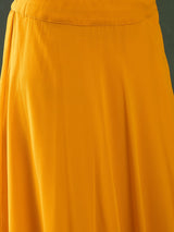 Yellow Sequin Kurta With Flared Skirt - Elganza