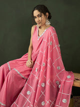 Pink Sequin Kurta Sharara With Dupatta - Elganza