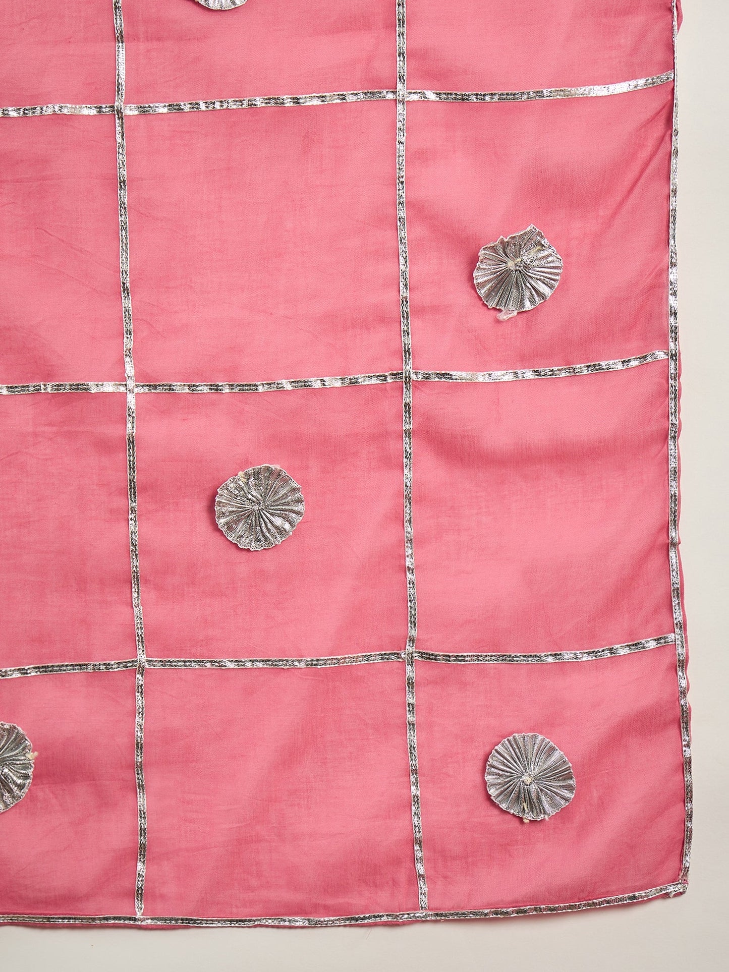 Pink Sequin Kurta Sharara With Dupatta - Elganza