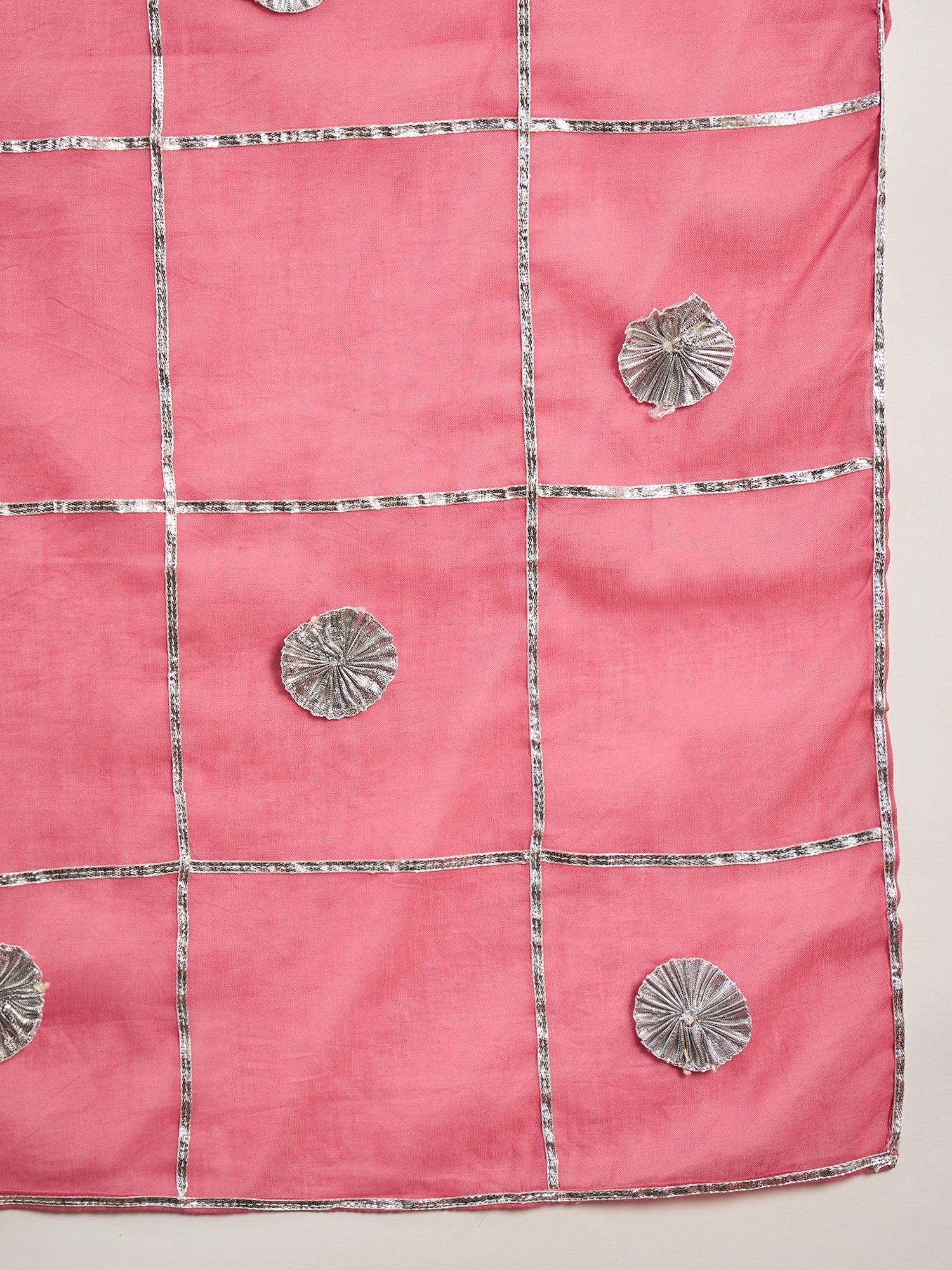 Pink Sequin Kurta Sharara With Dupatta - Elganza