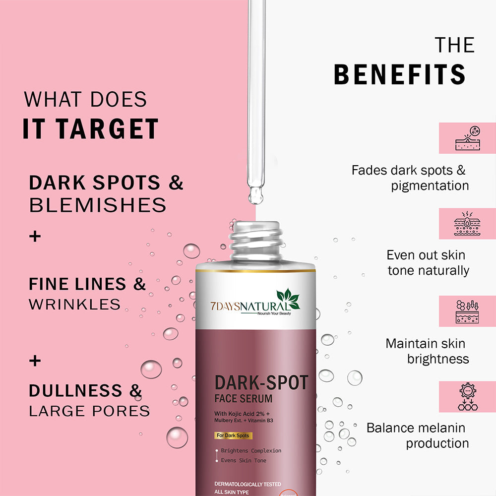 7 DAYS NATURAL Dark-Spot Face Serum For Women & Men For Dark Spot - 30ML image 2