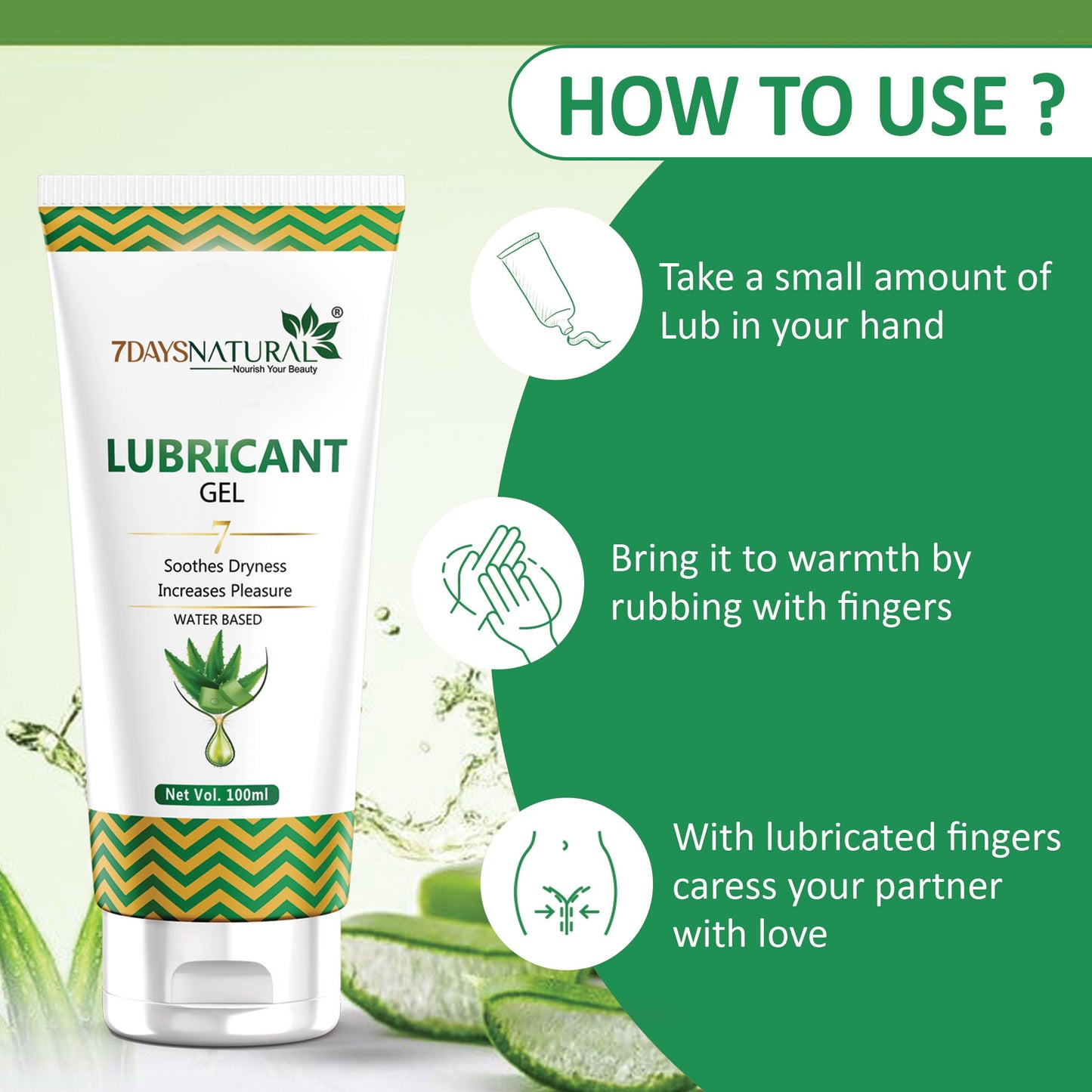 7Days Natural Vaginal Lubricating Cum Stimulating Gel | 7Days Natural- 100 ml image 4