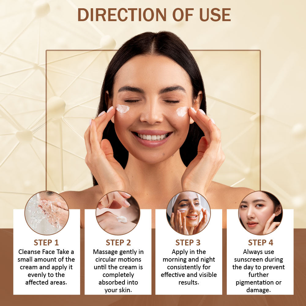 7Days Natural Pigmentation Cream for Acne Scar Removal Pigmentation, Dark Spots & face Glowing (100 g) image 5