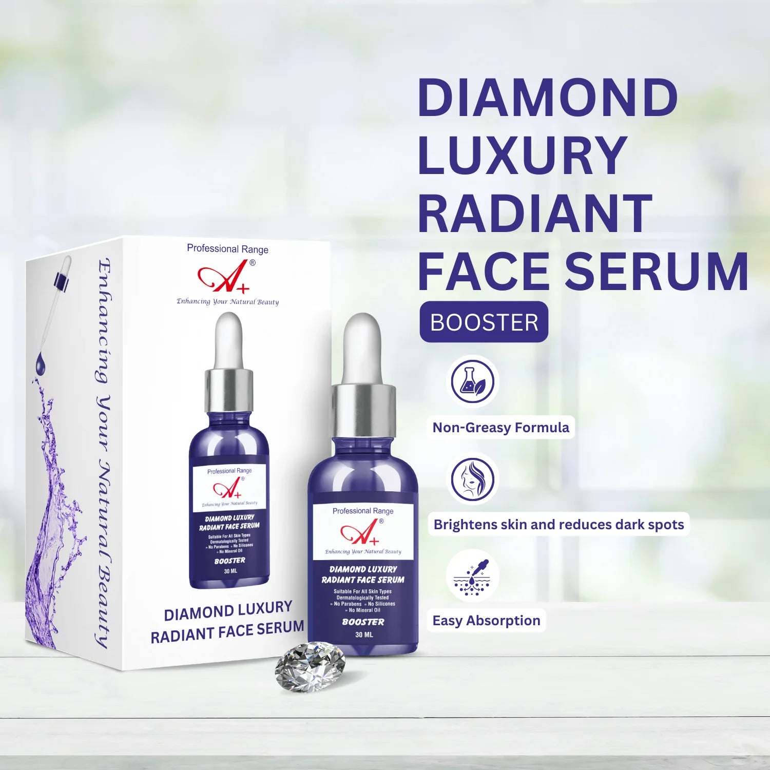 A+ Diamond Luxury Radiant Face Serum (30 ml) image 1