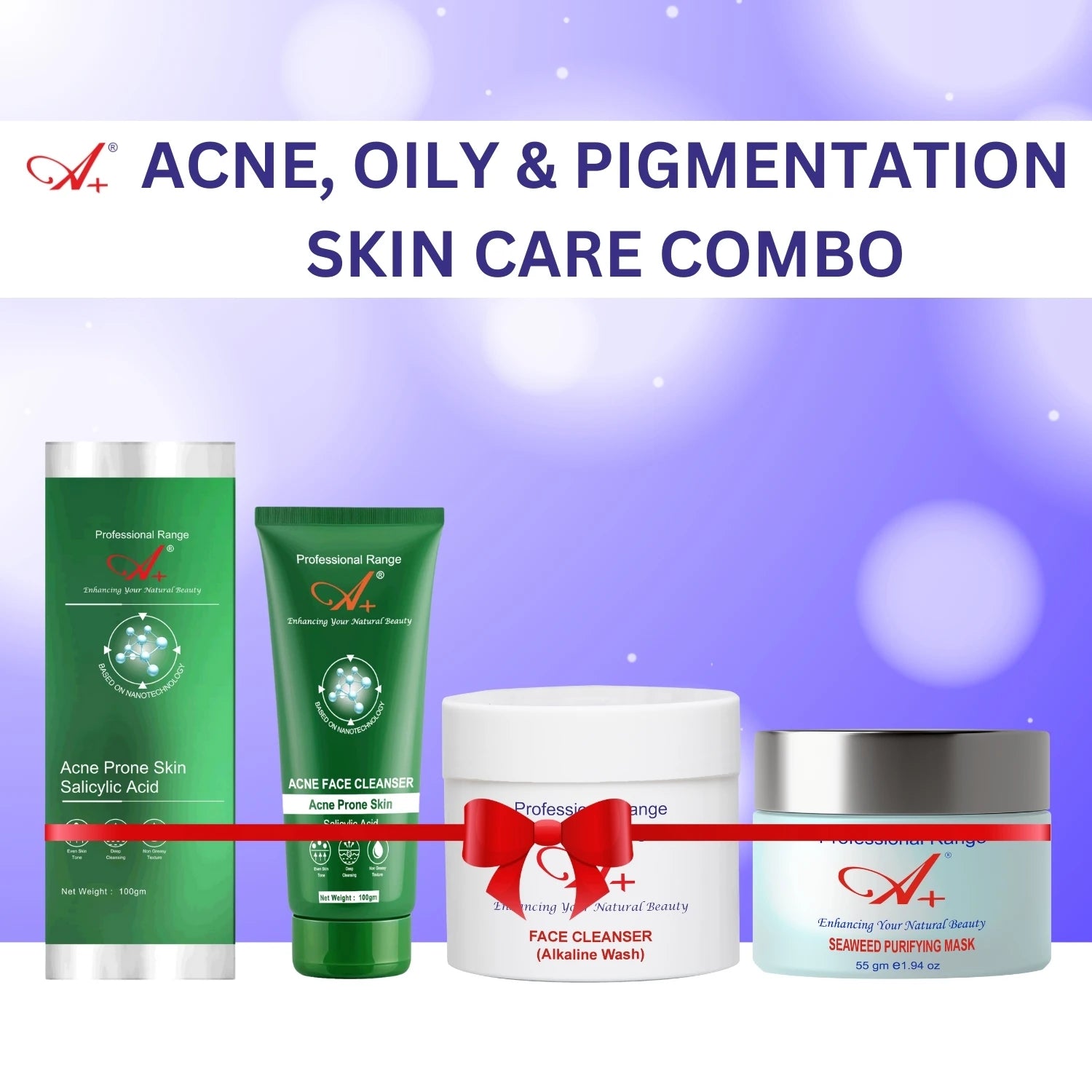 A+ Acne, Oily & Pigmentation Skin Care Combo Pack image 1