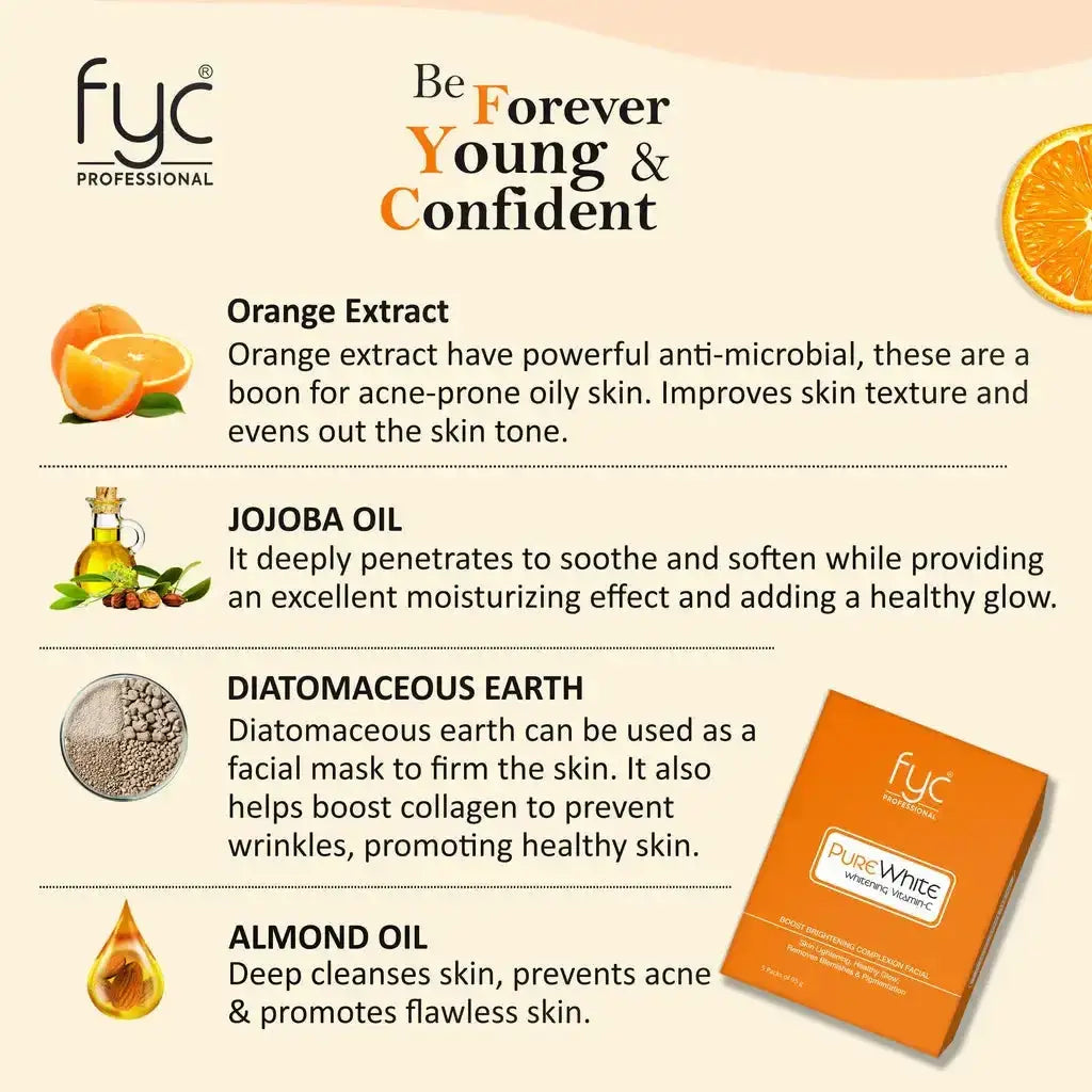 FYC Professional Pure White Vitamin C Facial Kit Pouch: Your Path to Radiant Skin image 3