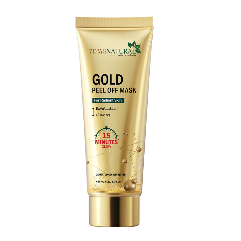 7DAYS NATURAL Golden Gold Peel Off Mask For Skin Men & Women - 50GM image 0