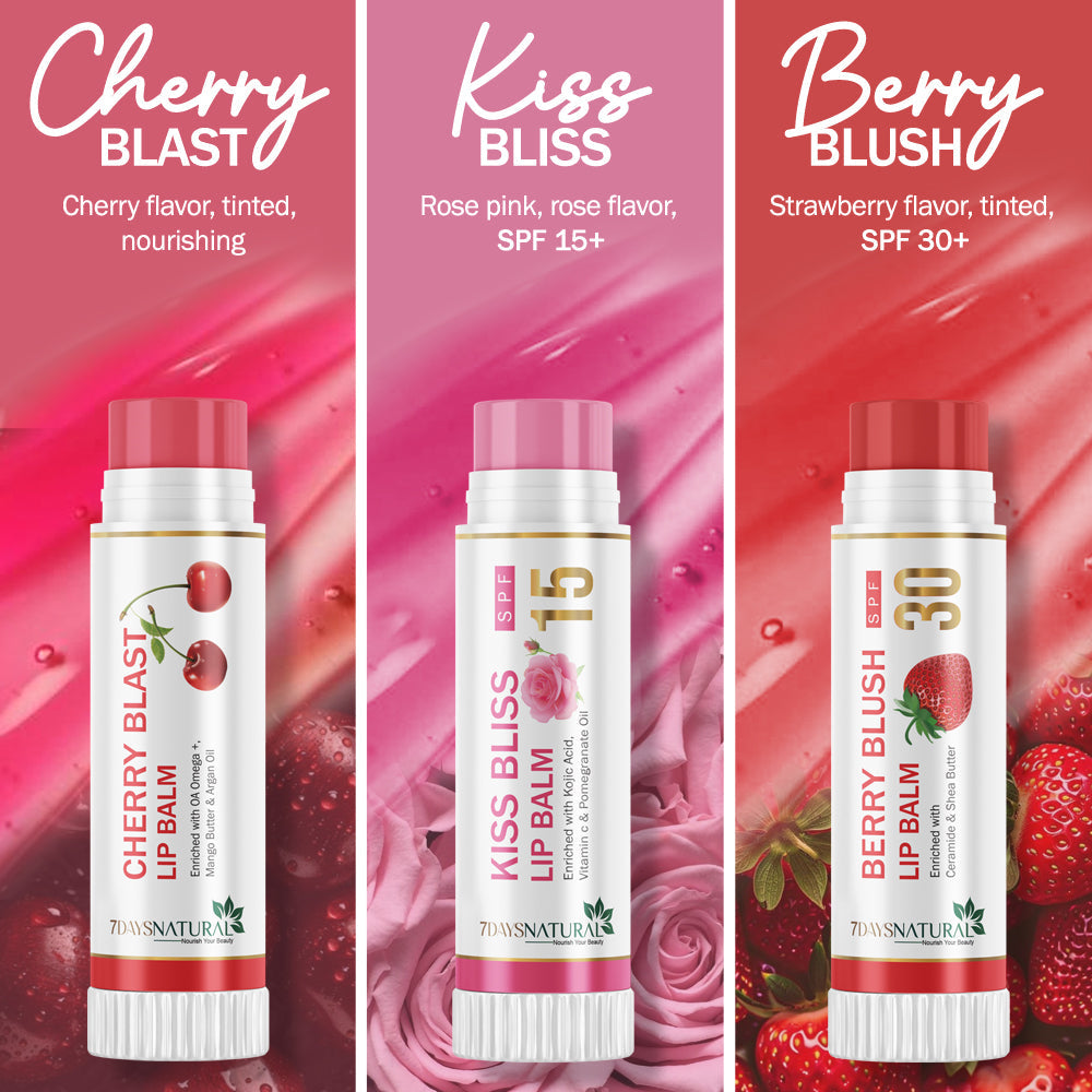 7 DAYS NATURAL Cherry Blast Lip Balm For Lips - 10GM image 3