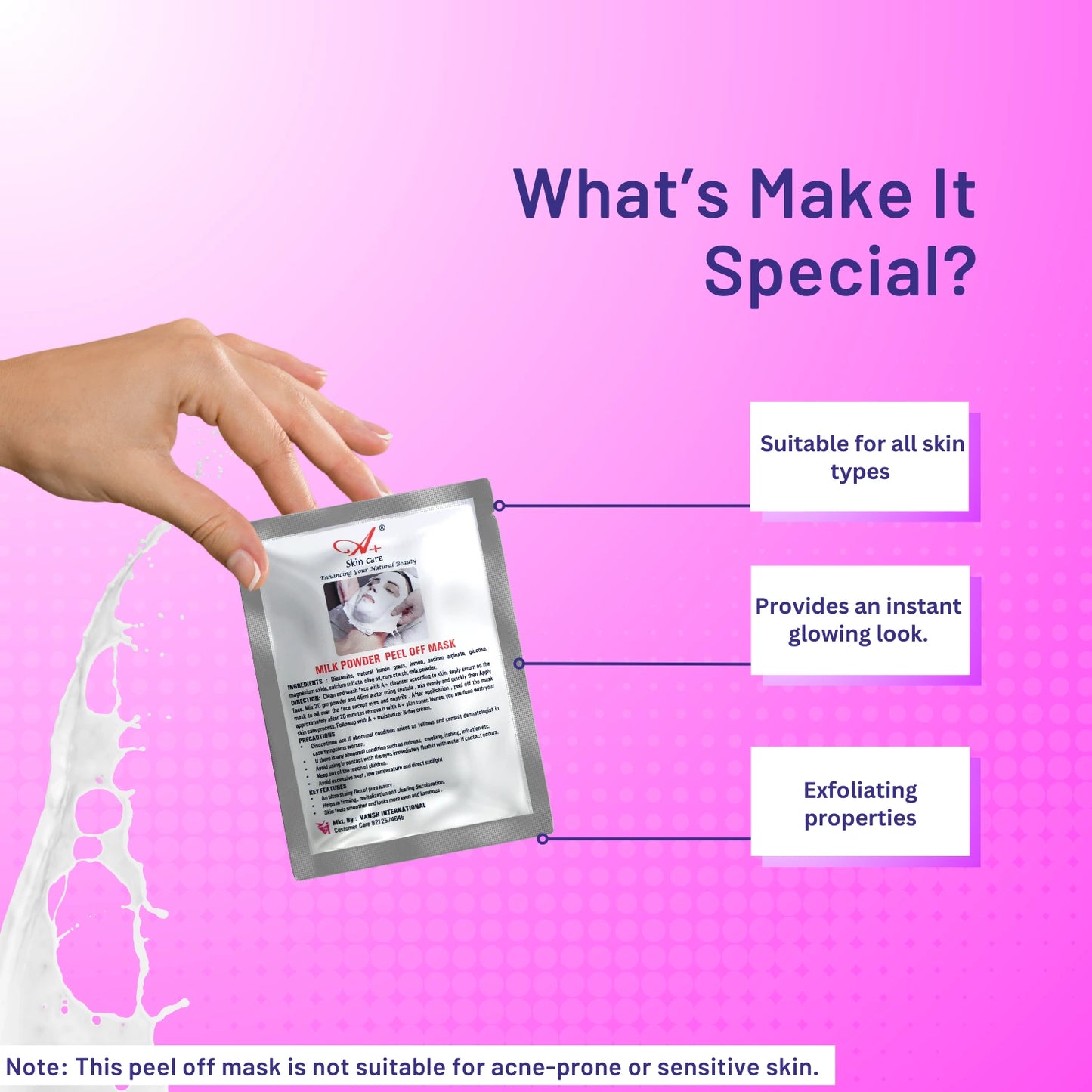 A+ Whitening Peel-Off Mask (Pack of 2) image 3