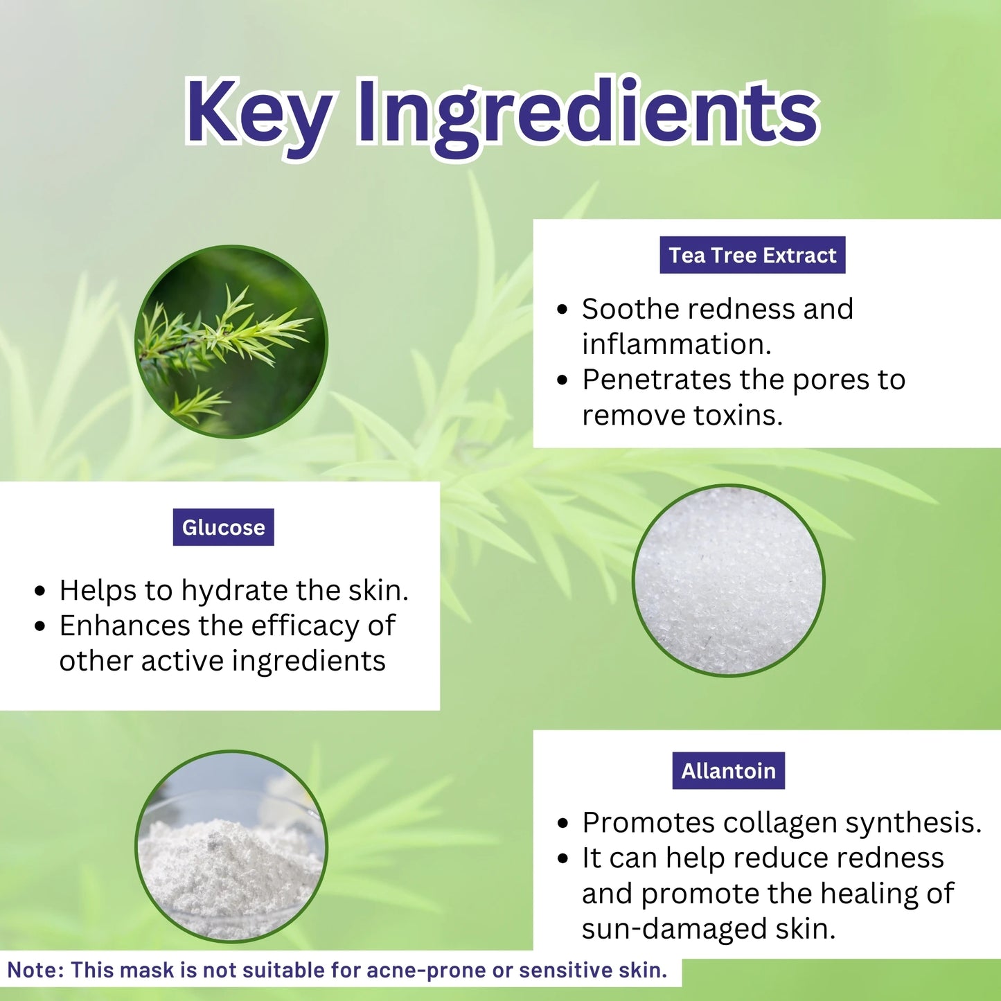 A+ 2070 Tea Tree Soothing Gel Mask image 2