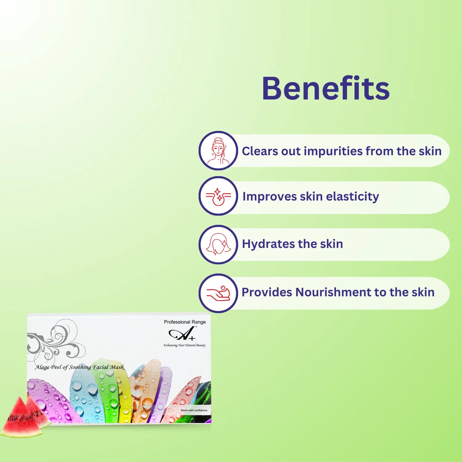 A+ 2020 Watermelon Soothing Gel Mask (12 Powder + 12 Gel) image 2