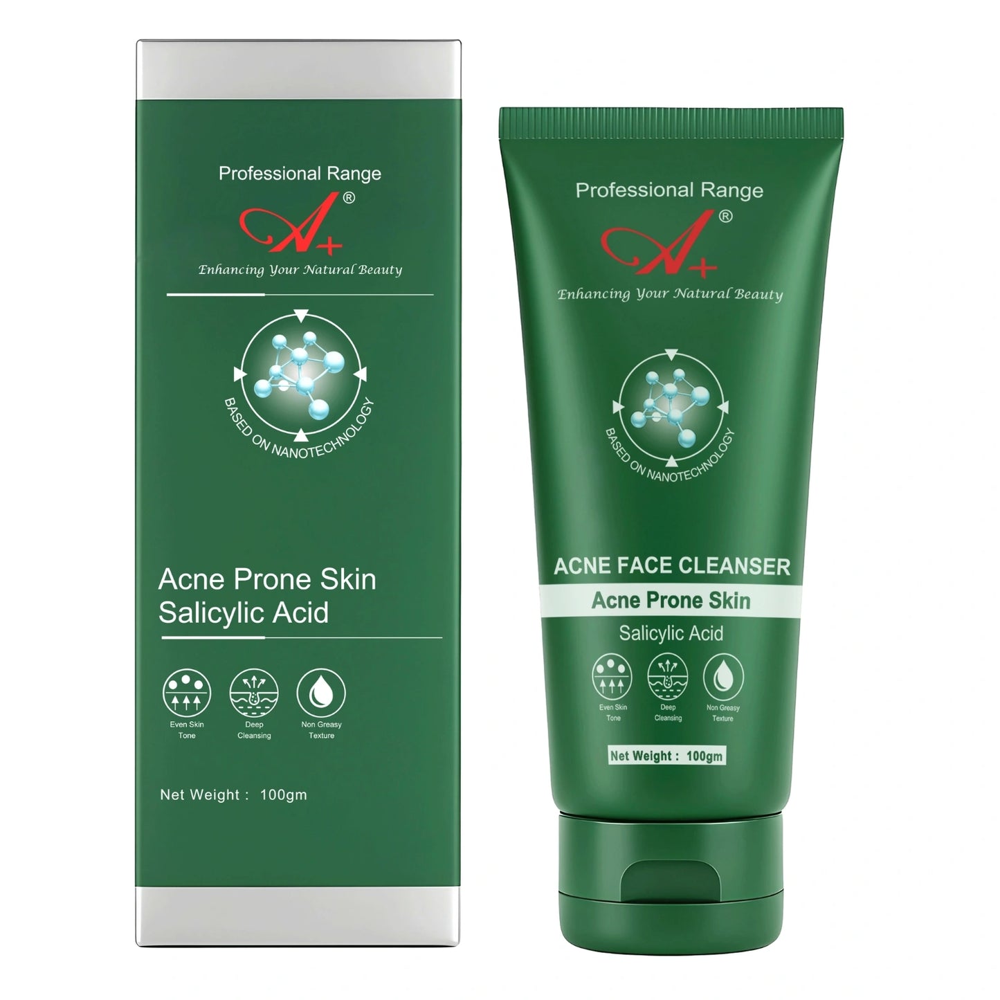 A+ Acne Face Cleanser with 0.5% Salicylic Acid – 100 gm image 0
