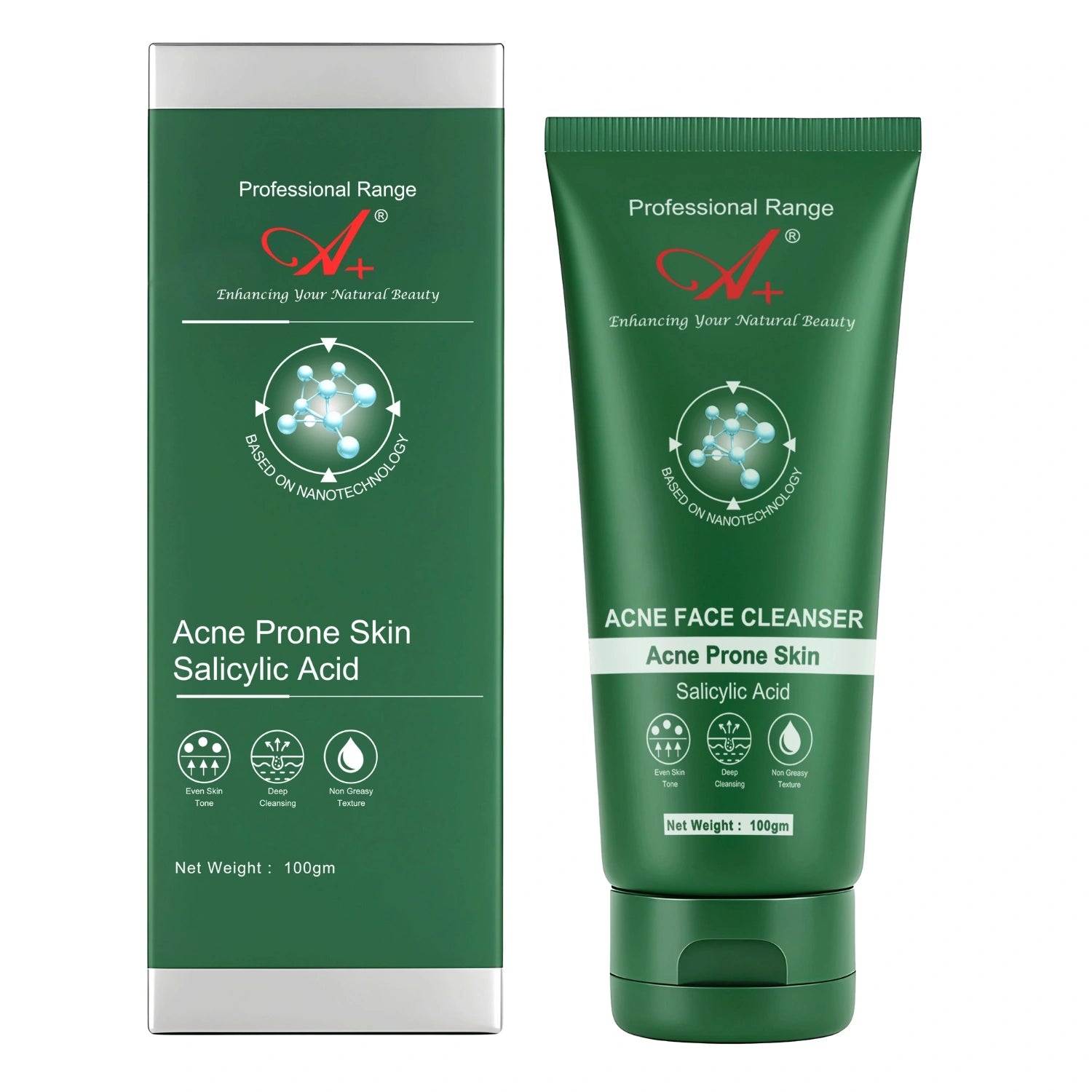 A+ Acne Face Cleanser with 0.5% Salicylic Acid – 100 gm image 0