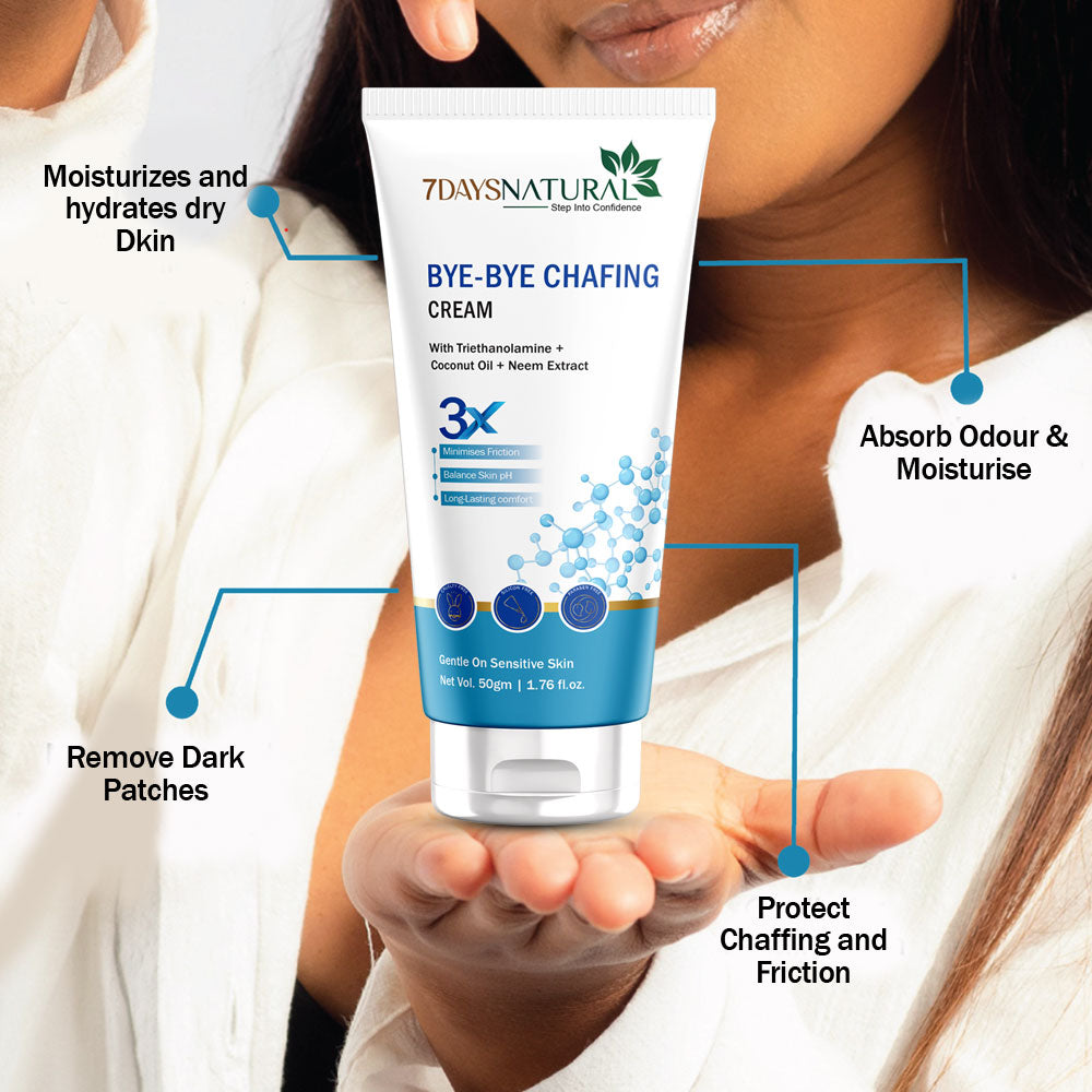 7 DAYS NATURAL Bye-Bye Chafing Cream For Skin - 50GM image 8