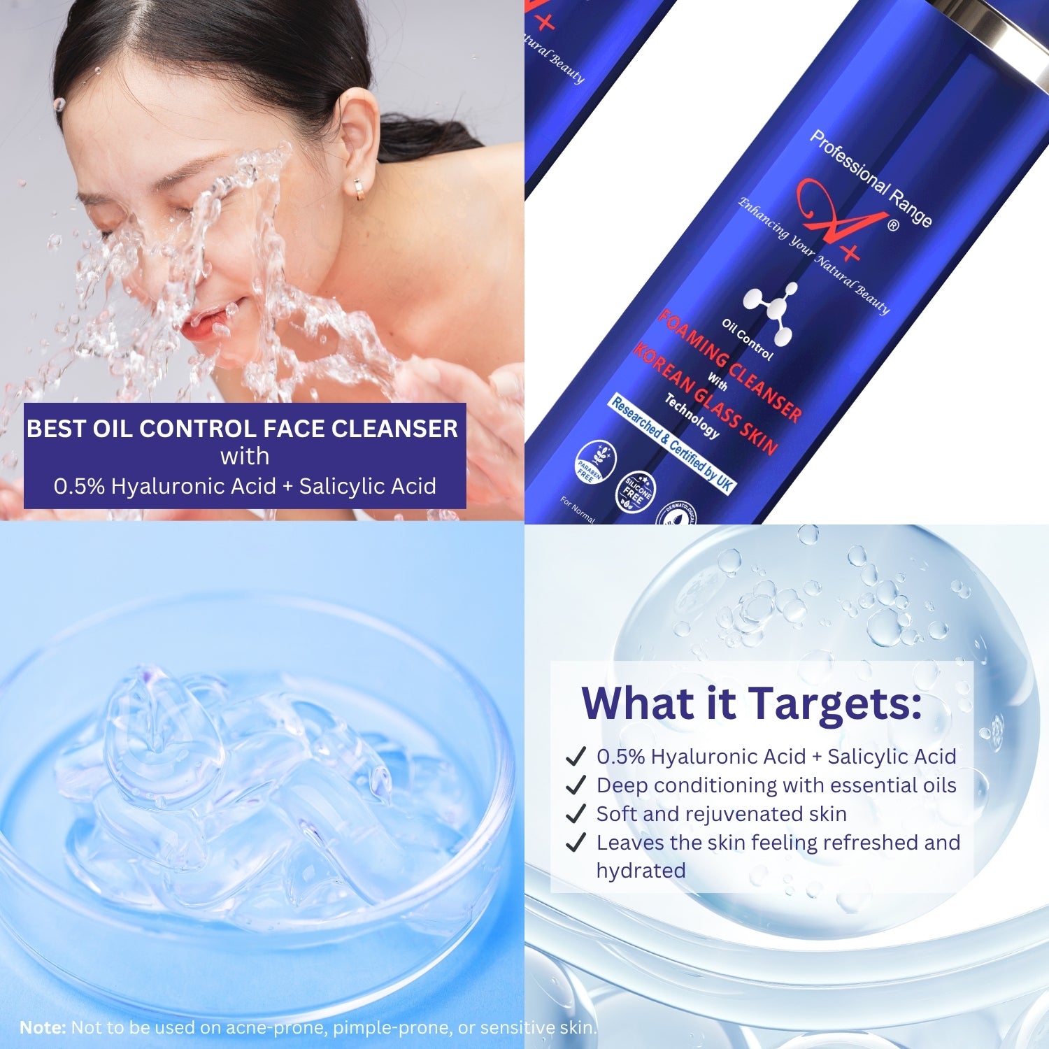 A+ Oil Control Foaming Cleanser With Korean Glass Skin Technology (Normal/Oily Skin) – 100 ml image 3