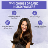 7Days Natural Indigo Powder for Natural Hair Coloring | Protects hair-200gm image 3