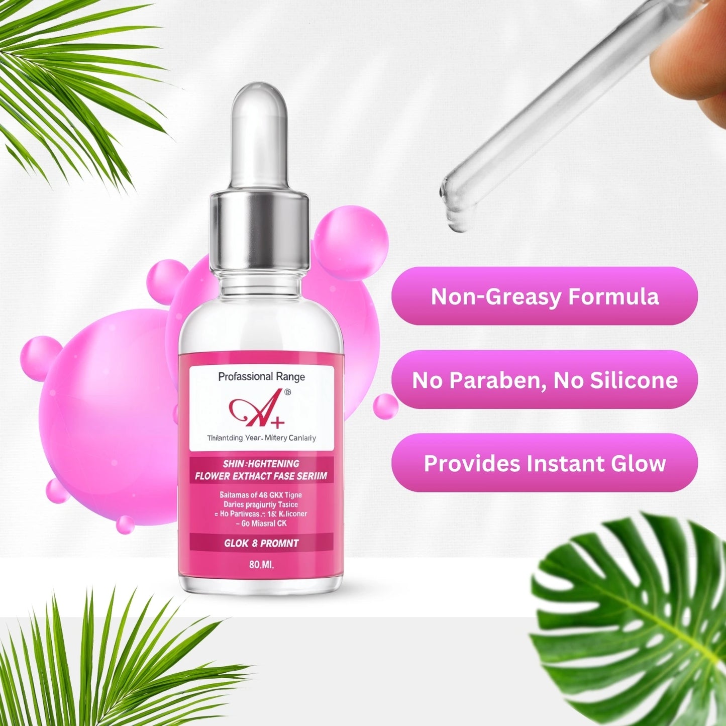 A+ Skin Lightening Flower Extract Face Serum (30 ml) image 2