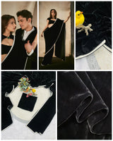 Elegant Viscose Velvet Winter Saree with Pearl Lace Border