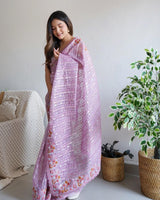 Heavy Organza Silk Designer Saree with Sequence Embroidery