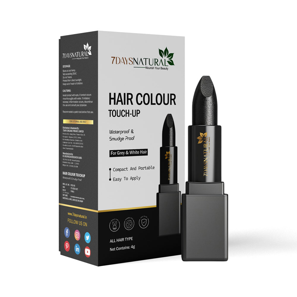 7DAYS NATURAL Water Proof Black Hair Colour Touch-Up Stick - 4GM image 0