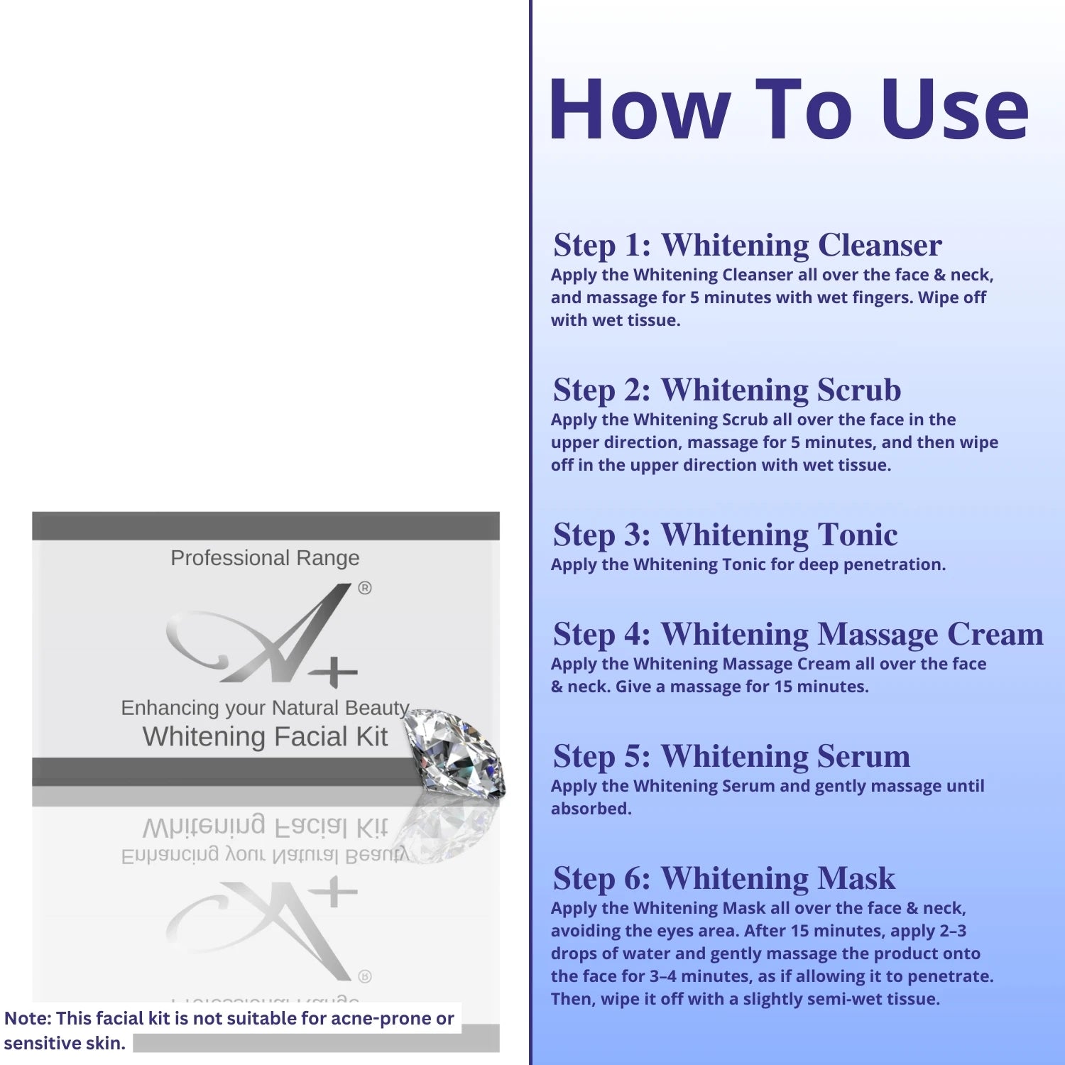 A+ Whitening Monodose Facial kit image 4