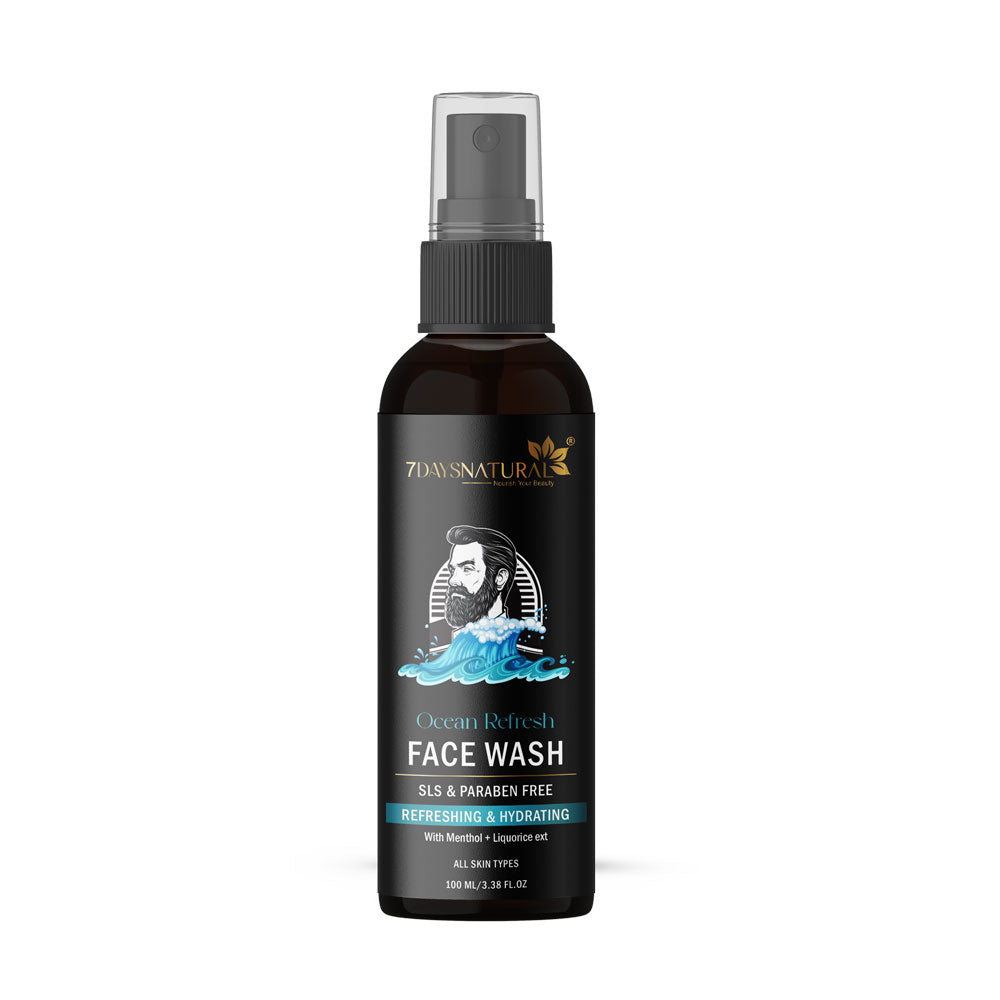 7Days Natural Ocean Refresh Face Wash Refreshing & Hydrating | SLS & Paraben Free | 100 ml image 0