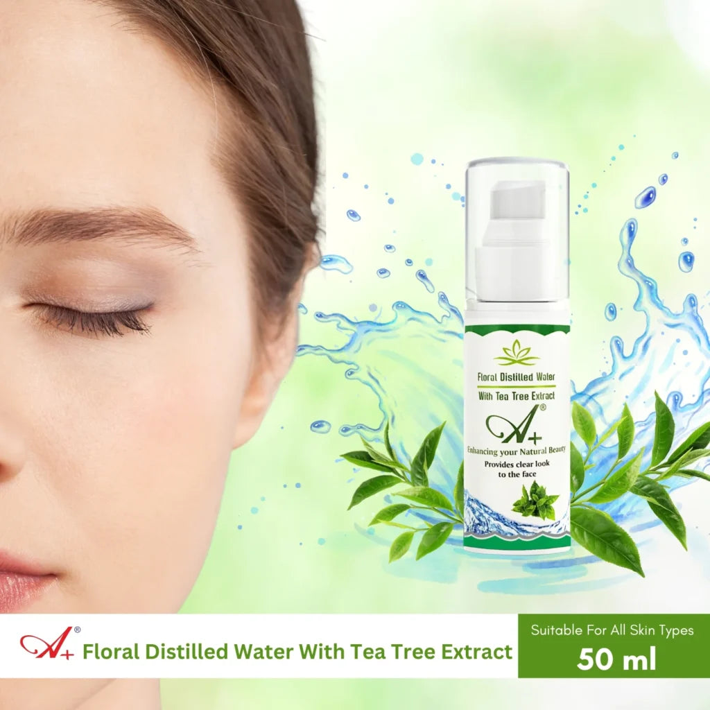 Floral Distilled Water with Tea Tree Oil – Purifying Face Mist