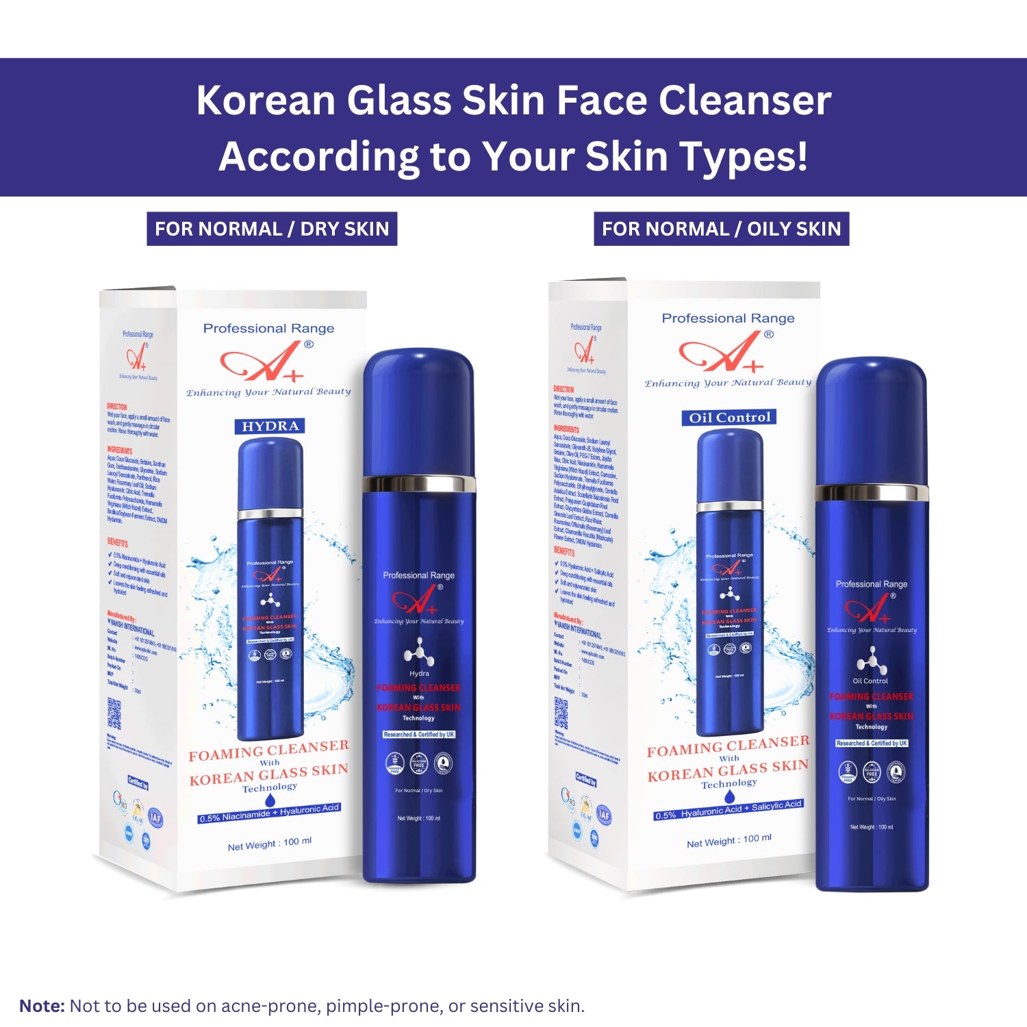 A+ Oil Control Foaming Cleanser With Korean Glass Skin Technology (Normal/Oily Skin) – 100 ml image 5