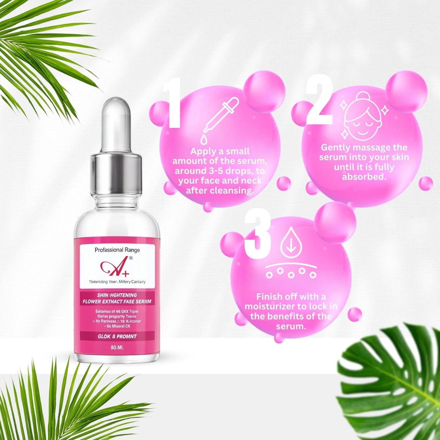 A+ Skin Lightening Flower Extract Face Serum (30 ml) image 4