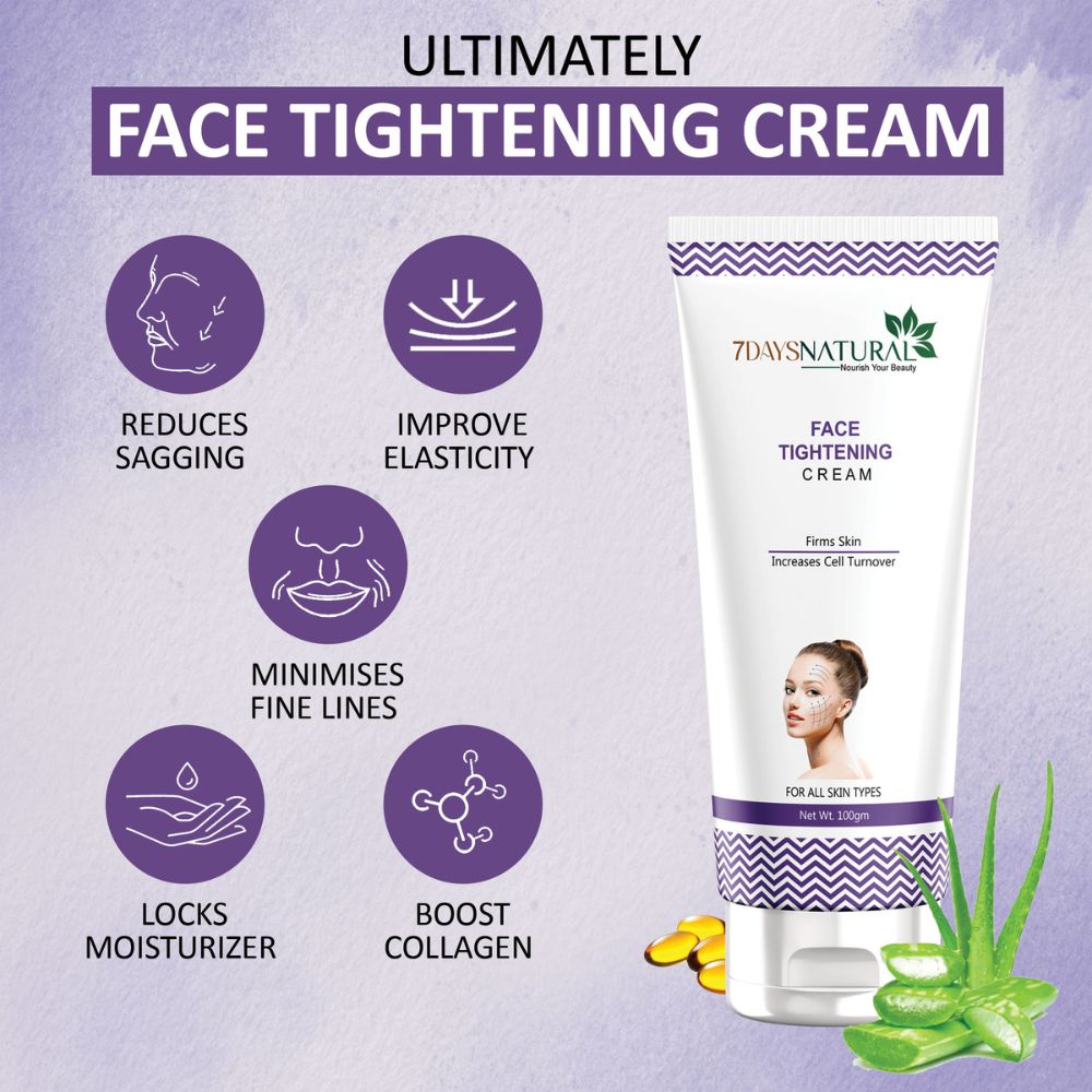 7 Days Natural Anti-Aging Face Tightening Cream for Fine Lines & Wrinkles image 4