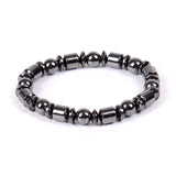 Magnetic Therapy Bracelet for Weight Loss & Wellness – Pentagram Stone Magnetite & Hematite Stretch Bracelet for Women & Men - Elganza