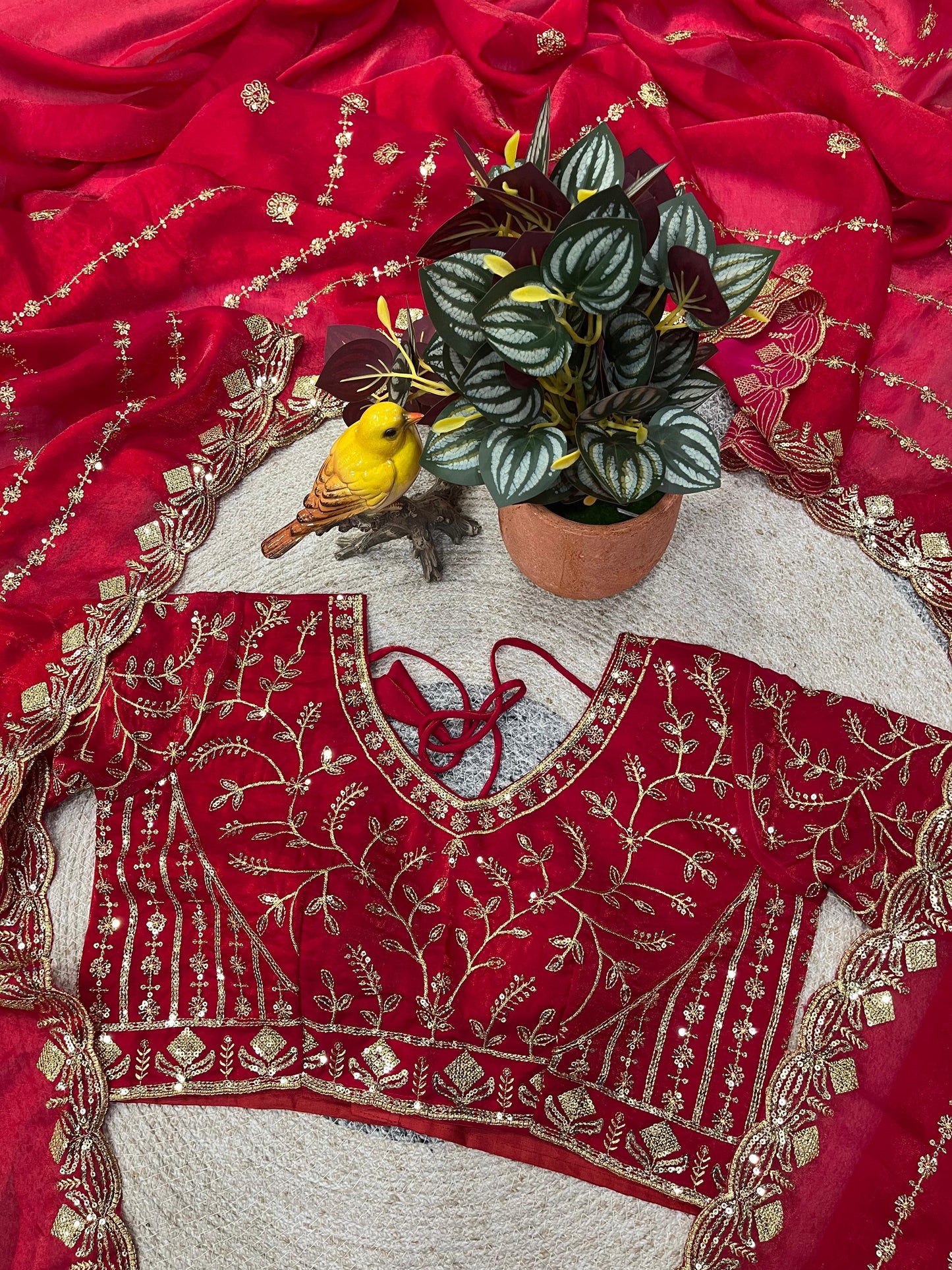 Designer Fandy Satin Silk Saree with 3mm Sequin Embroidery and Cutwork Border