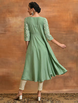 Sea Green Embroidered Couple Combo - Elganza