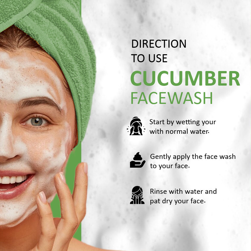 Buy Cucumber Face Wash for Fresh & Fairer Skin | 7Days Natural 100 ml image 5